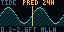 A cyan tide curve with a gold time marker